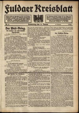 Ausgabe vom Donnerstag, den 13. Januar 1916.