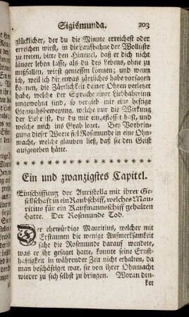 Ein und zwanzigstes Capitel. - Drey und zwanzigstes Capitel.