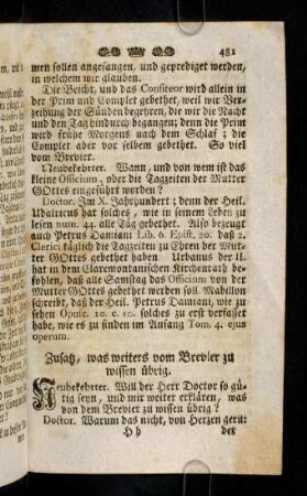 481-483, Zusatz, was weiteres vom Brevier zu wissen uebrig