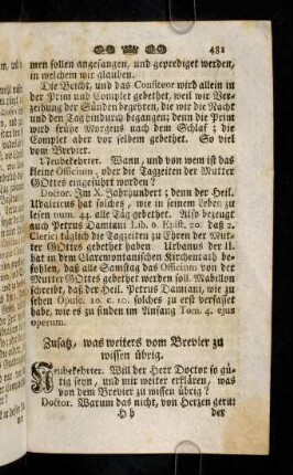 481-483, Zusatz, was weiteres vom Brevier zu wissen uebrig