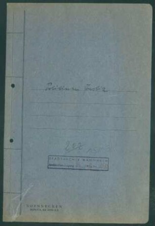 Materialsammlung, hier: Politische Justiz