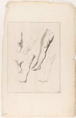 Bein- und Fußstudie, Blatt 69 aus der Folge "Fondamenten der Teecken-Konst aerdigh geinvertaert door Abraham Bloemaert"