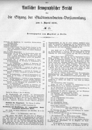 No. 15, 5. April 1900