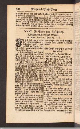 XXXI. In Creuz und Anfechtung.