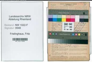 Entnazifizierung Fritz Frielinghaus , geb. 06.10.1912 (Drogist)