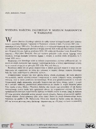 30: Wystawa Marcina Zaleskiego w Muzeum Narodowym w Warszawie