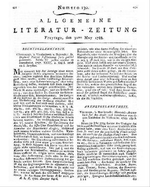 Pütter, Johann Stephan: Ioannis Stephani Pütteri Institvtiones ivris pvblici Germanici. - Ed. 4, passim auctior et emendatior. - Goettingae : Vandenhoeck, 1787