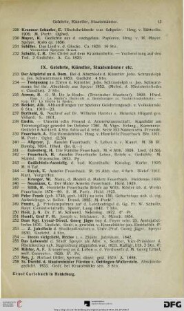 IX. Gelehrte, Künstler, Staatsmänner etc. (Nr. 233-268)