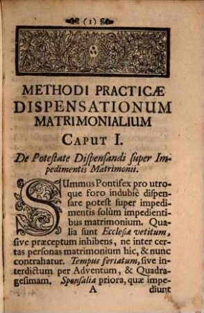Methodus practica dispensationum matrimonialium