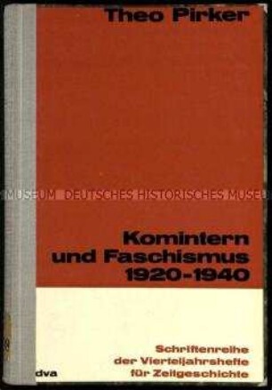 Veröffentlichung über die Geschichte der Beziehungen des internationalen Kommunismus zum Faschismus