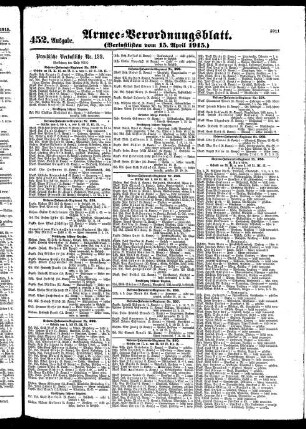 452.Ausgabe. Donnerstag, 15. April 1915