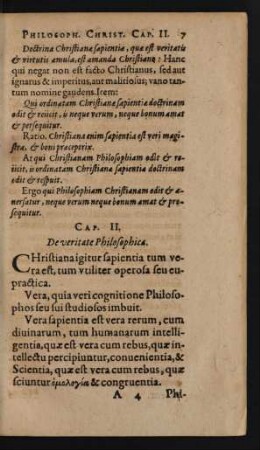 Cap. II. De veritate Philosophica.