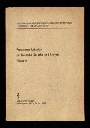 1970: Klasse 6