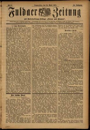 Ausgabe vom Donnerstag, den 22. April 1897.