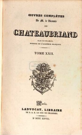 Oeuvres complètes de Chateaubriand, 22,1. Mélanges et poésies