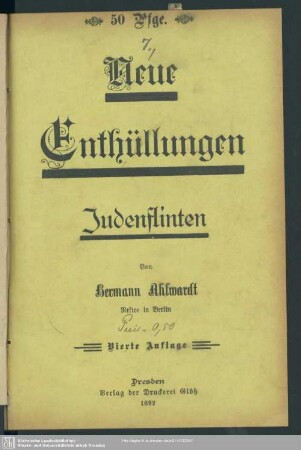 Neue Enthüllungen Judenflinten