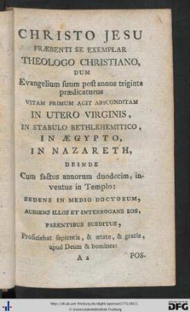 Christo Jesu Praebenti Se Exemplar Theologo Christiano ...