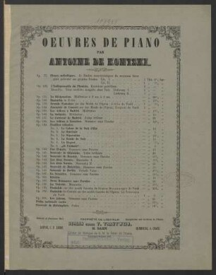 Souvenir de Bukoviec : romance sans parole pour le piano : op. 145