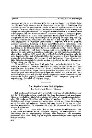 Die Schulreife des Sechsjährigen