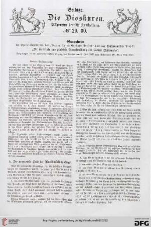 Beilage zu Nr. 29, 30