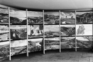Stuttgart: Landesausstellung, Pavillon des Fremdenverkehrs, Tafel mit Fotos