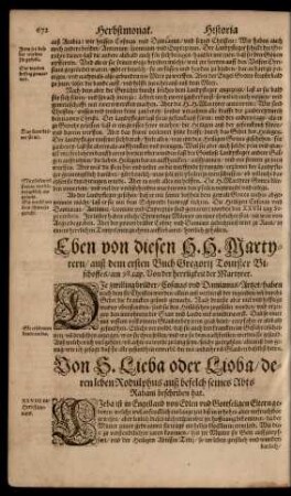 Eben von diesen H. H. Martyrern/ ...