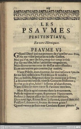 Les Psaumes Penitentiaus, En vers Héroiques