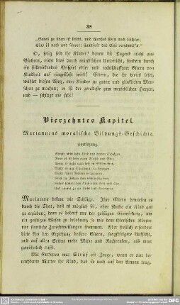 Vierzehntes Kapitel. Mariannens moralische Bildungs-Geschichte