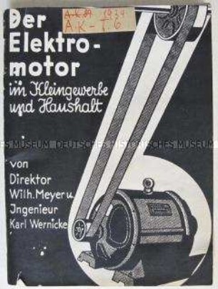 Fotokopie einer kommunistischen Tarnschrift für die antifaschistische Einheitsfront im Umschlag einer Broschüre über Elektromotoren