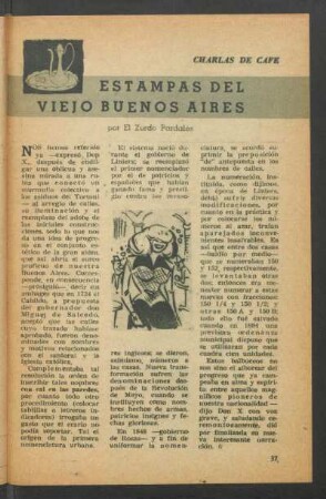 Estampas del viejo Buenos Aires : Charlas de café