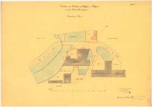 Schloss Wohlau Umbau: Lageplan, Maßstabsleiste