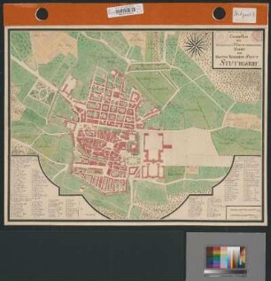 Stadtplan der Residenzstadt Stuttgart