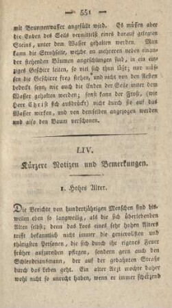 LIV. Kürzere Notizen und Bemerkungen