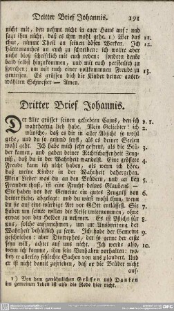 Dritter Brief Johannis