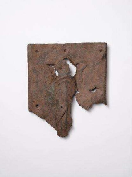 Bronze plate with catfish