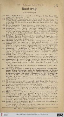 Nachtrag: Neuerwerbungen (Nr. 1328 - 1357)