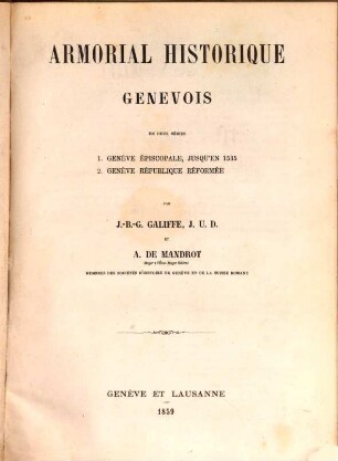 Armorial historique genevois