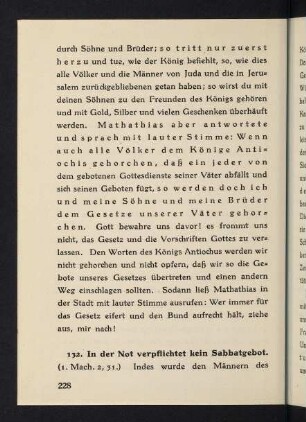 228-250, 132. In der Not verpflichtet kein Sabbatgebot - 145. Der Friedensschluß