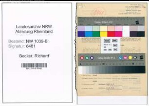 Entnazifizierung Richard Becker , geb. 27.10.1910 (Landwirt)