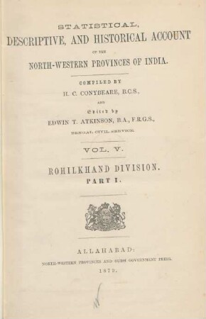 Vol. 5: Statistical, descriptive and historical account of the northwestern provinces of India