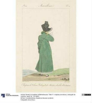 Incroyables et Merveilleuses: Tafel 11: chapeau de velours, redingote de mérinos