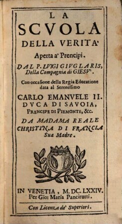 La scuola della verità aperta a Prencipi