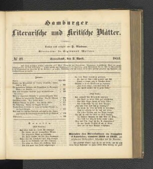 No. 27. 2. April 1853