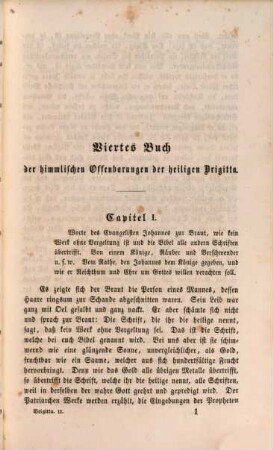 Leben und Offenbarungen der heiligen Brigitta, 2. Offenbarungen ; 2. Theil