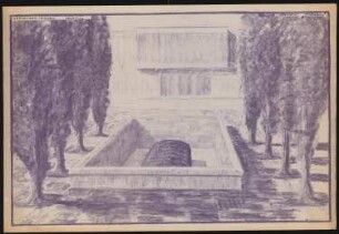 Konservatorium mit Theater, Istanbul: Denkmal, perspektivische Ansicht