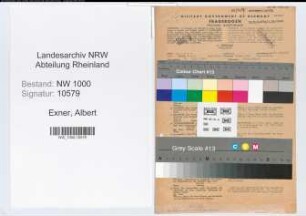 Entnazifizierung Albert Exner, geb. 18.07.1909 (Kaufm.Angest.)