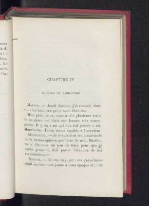 Chapitre IV Courage et sang-froid