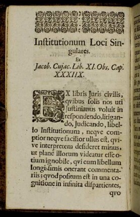 Institutionum Loci Singulares.