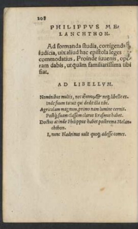 Philippus Melanchthon.
