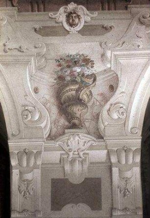Scheinarchitektur mit Szenen aus der Klostergeschichte und Porträts und Szenen aus der Geschichte der Häuser Babenberg und Habsburg